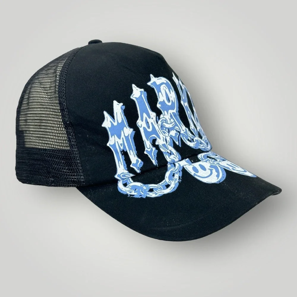 Market Smiley Chains Trucker Hat Black Mesh Snapback Cap One Size‎ Streetwear